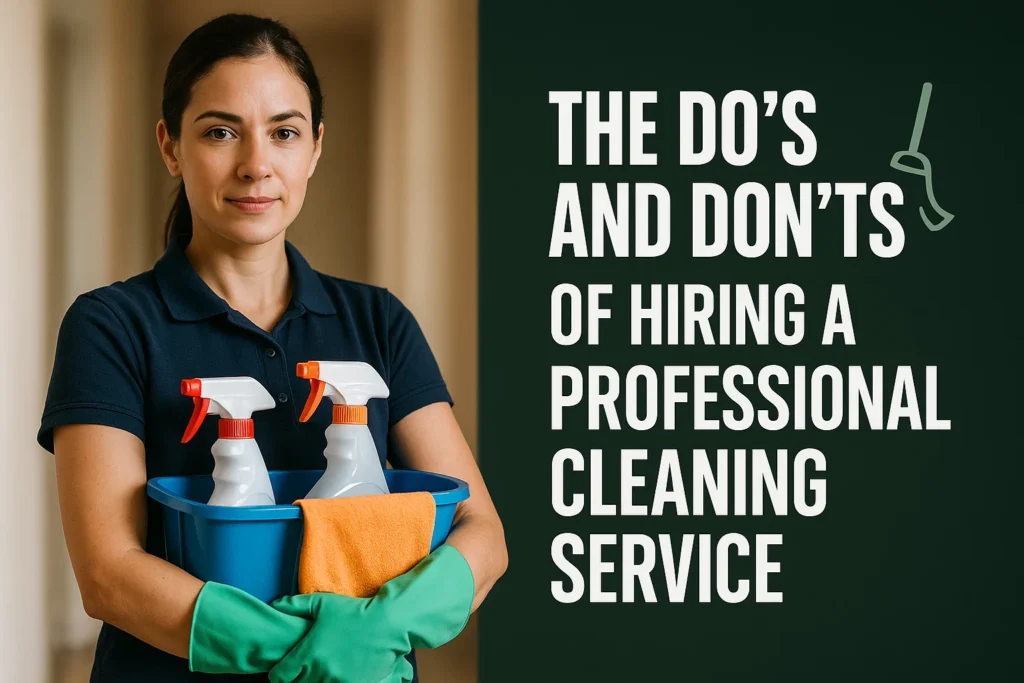 The Do's and Don'ts of Hiring a Professional Cleaning Service