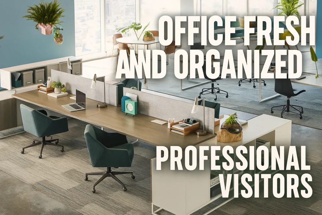 Office Fresh and Organized Between Professional Visitors